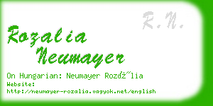 rozalia neumayer business card